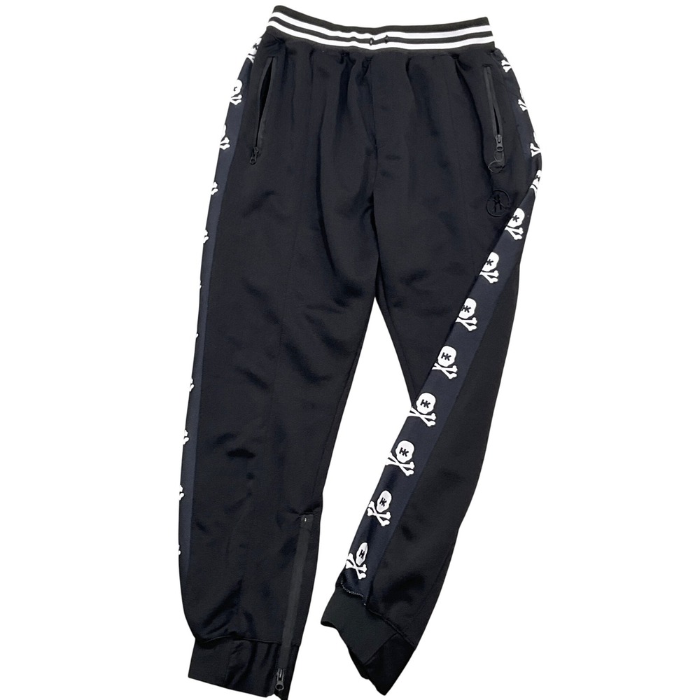 HK Army Skull Pants L Black‎ White OG Skull Tape Track Joggers Athletic